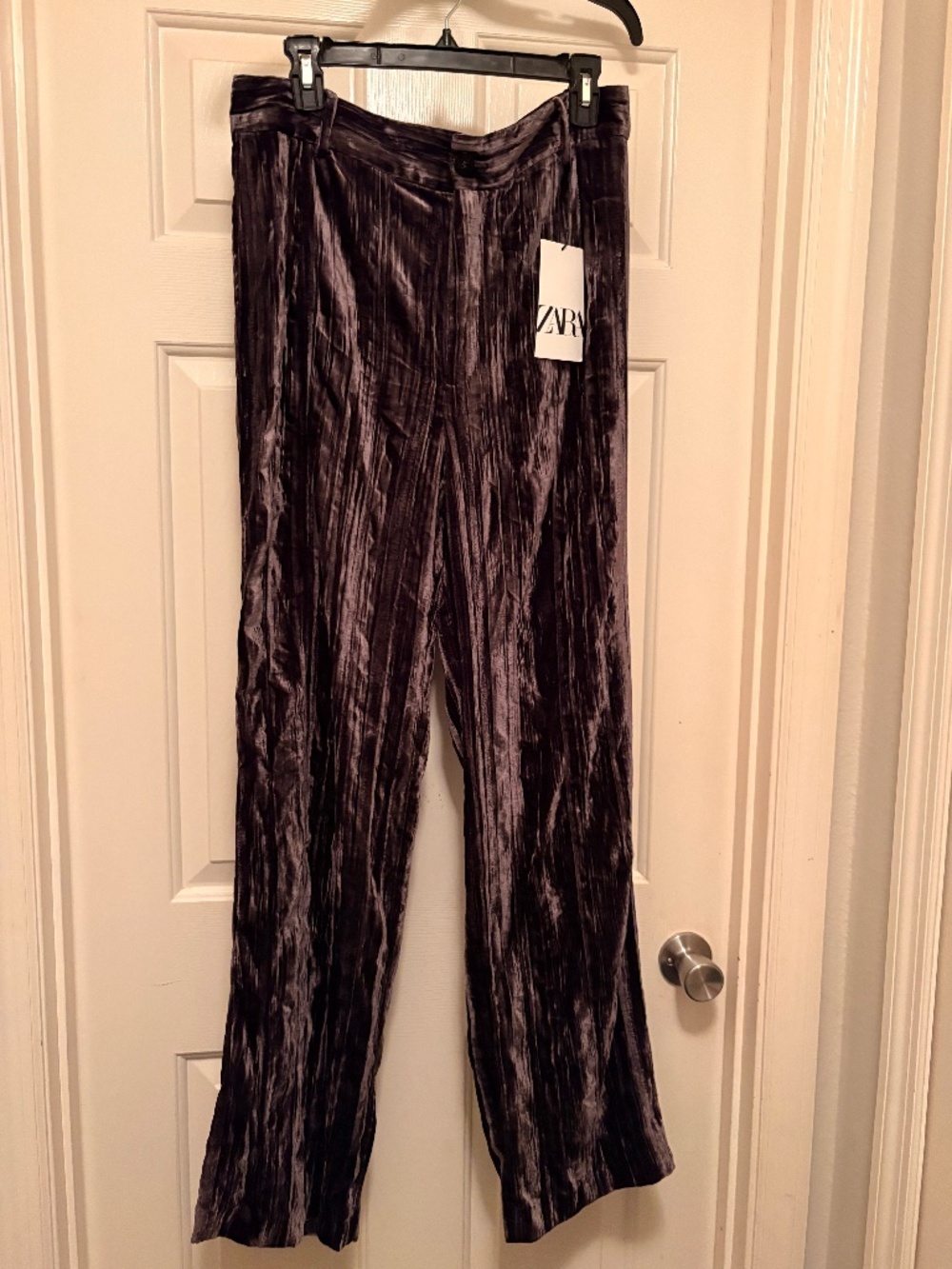 Zara Crushed Velvet pants